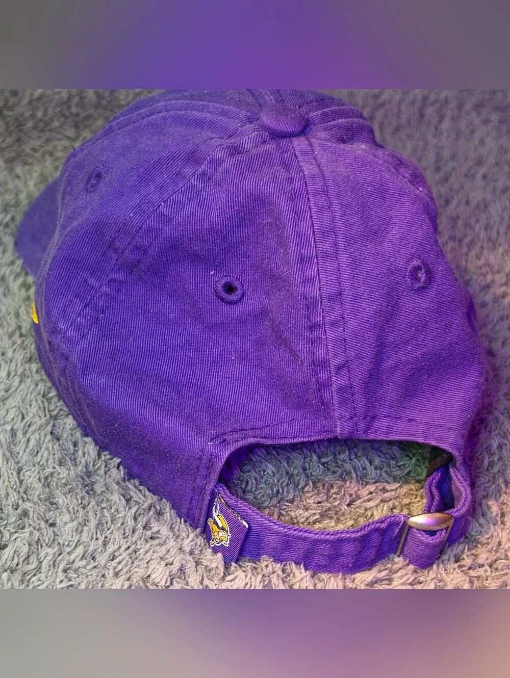 EUC New Era 9TWENTY Minnesota Vikings Youth Hat Purple Adjustable Strapback Cap